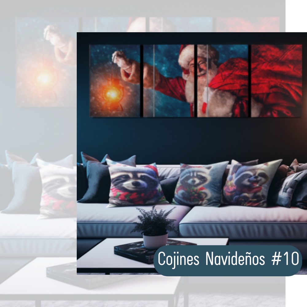 Trio de cojines navideños